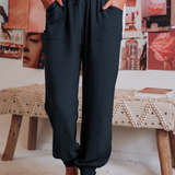 Women's Jogger Trousers - Relaxed Fit - Elastic Waist with Drawstring - Breathable Fabric