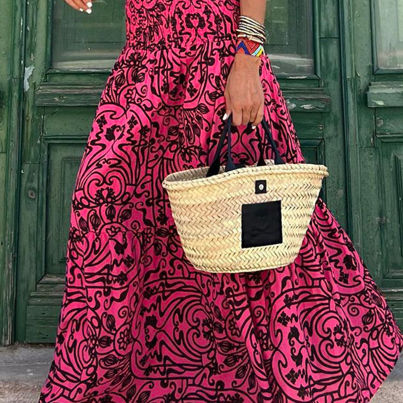 Women's high waisted skirt with print