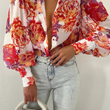 Fiona | Floral Puff Sleeve Blouse for Women