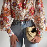 Fiona | Floral Puff Sleeve Blouse for Women
