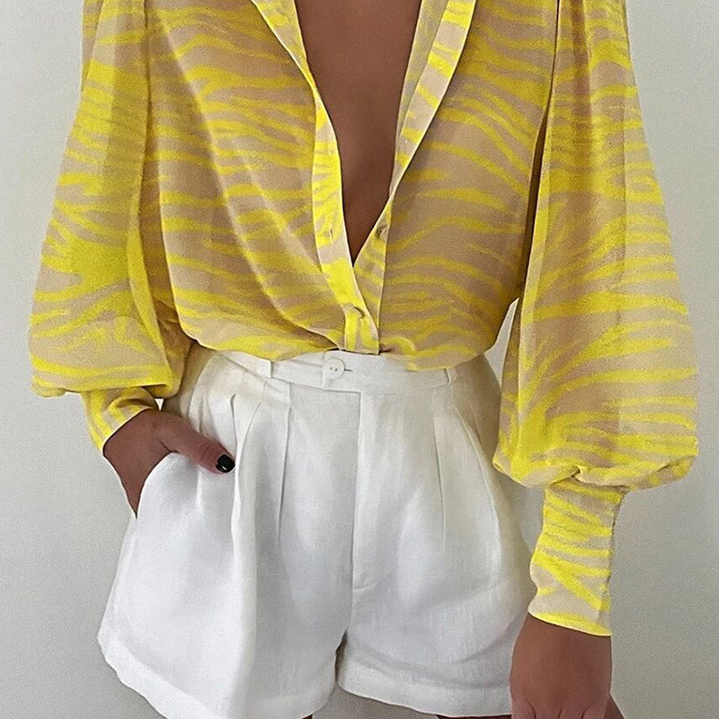 Fiona | Floral Puff Sleeve Blouse for Women