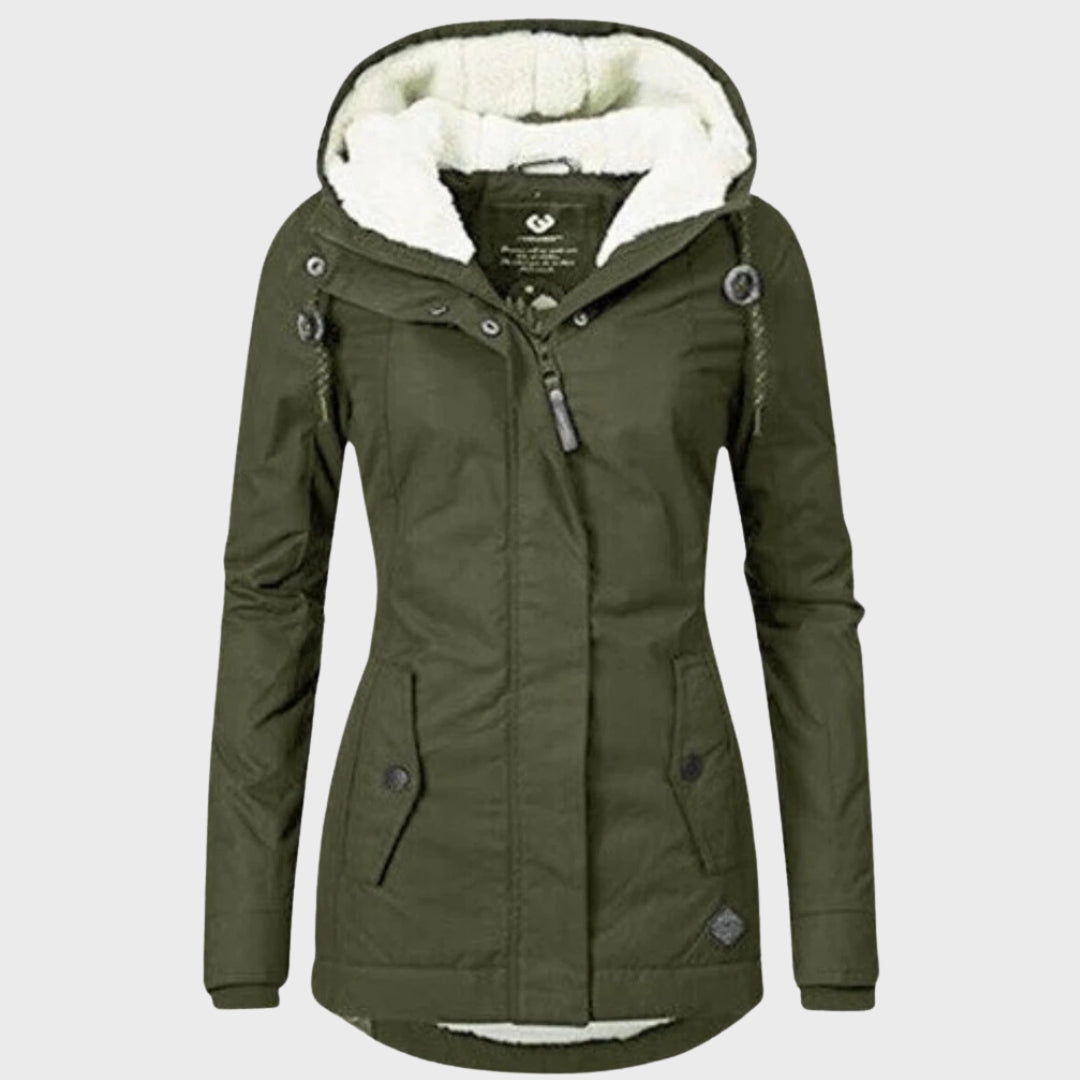 Maya | New Pleated Cotton Coat with Hood