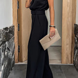 Sleek plain pocket jumpsuit for women