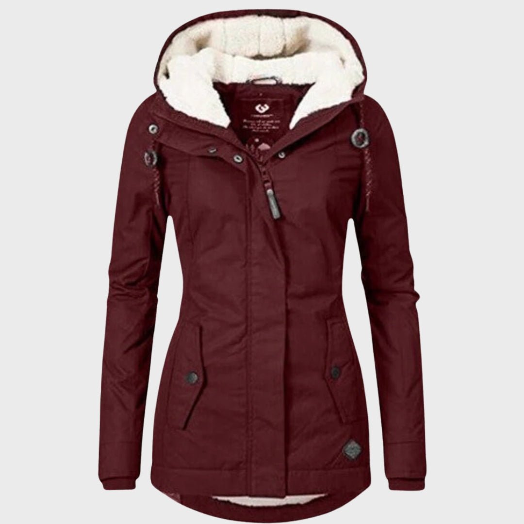 Maya | New Pleated Cotton Coat with Hood