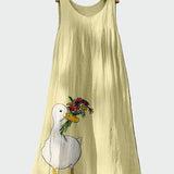 Alexandrine | Magnificent Luxurious Duck Pattern Dress