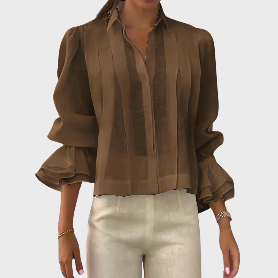 Judi | Linen Lapel Long Sleeve Cardigan
