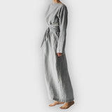 Martha | Elegant Linen Autumn Dress - Handmade