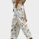 Rowan | Lightweight Floral Print Comfortable Trousers