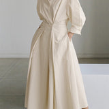 Taliah™ Polo Collar Long Sleeve Dress 