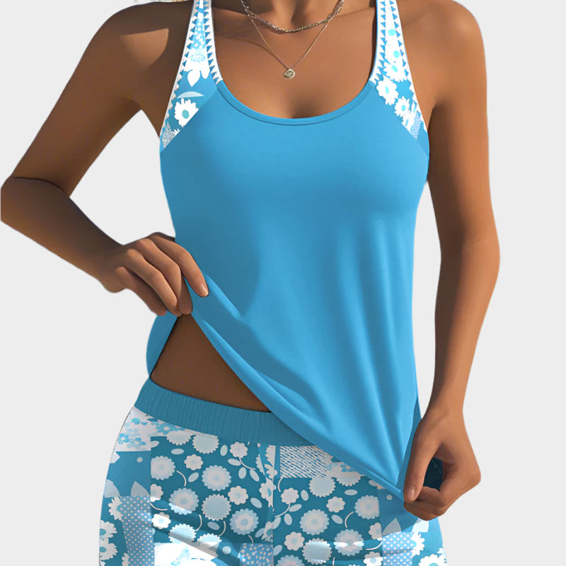 Isla | Floral Two-Piece Swimsuit With Extravagances