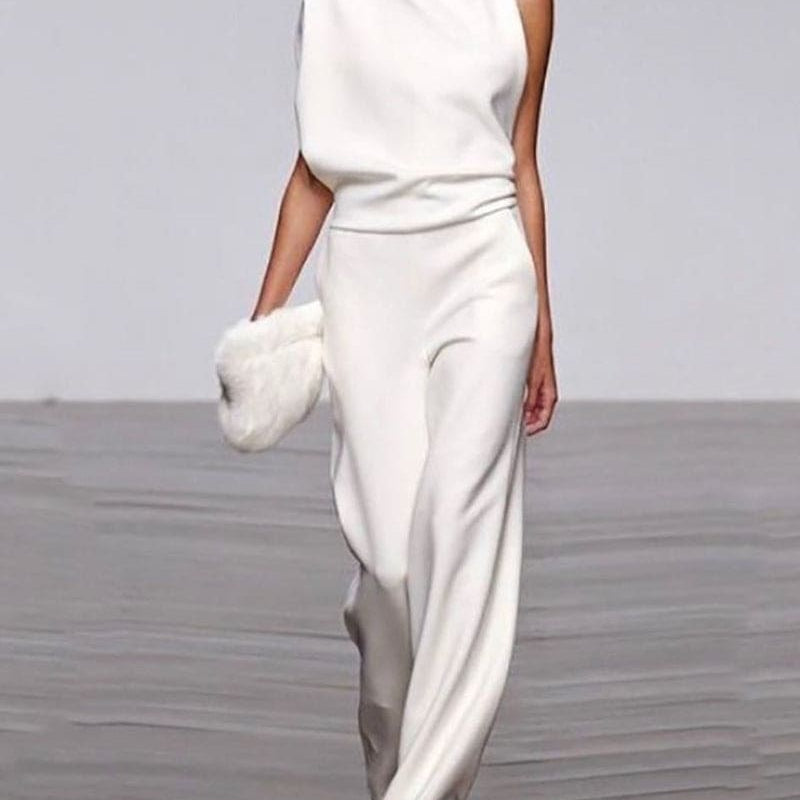 Elegant Women's Sleeveless Jumpsuit - Formal One-Piece Outfit for Special Occasions