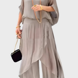 Worthington | Luxurious Extravagant Loose Slit Trousers
