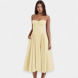 Alexandria | Sumptuously Vintage Strappy Midi Dress