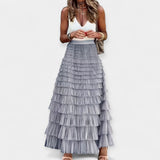 Alexandra | Boho Unquestionably Textured Satin Skirt