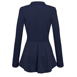 Women's feminine lapel double breasted blazer