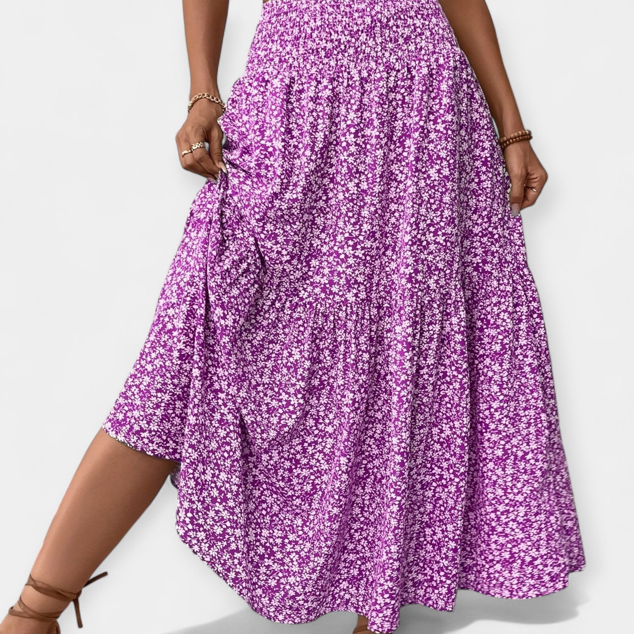 Charlotte Elizabeth Montgomery | Floral Print Midi Skirt