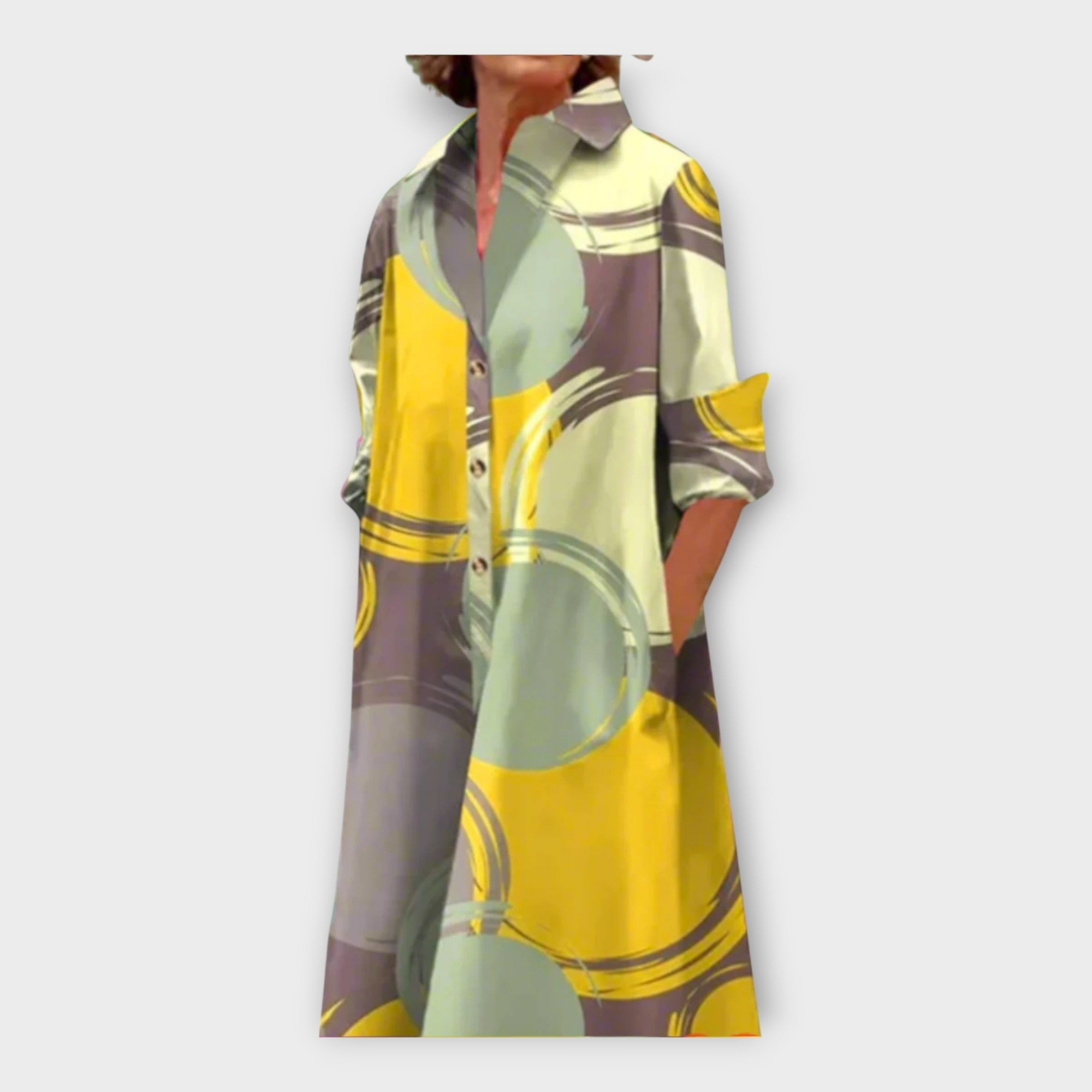 Isabella | Handcrafted Dress With Geometric Pattern