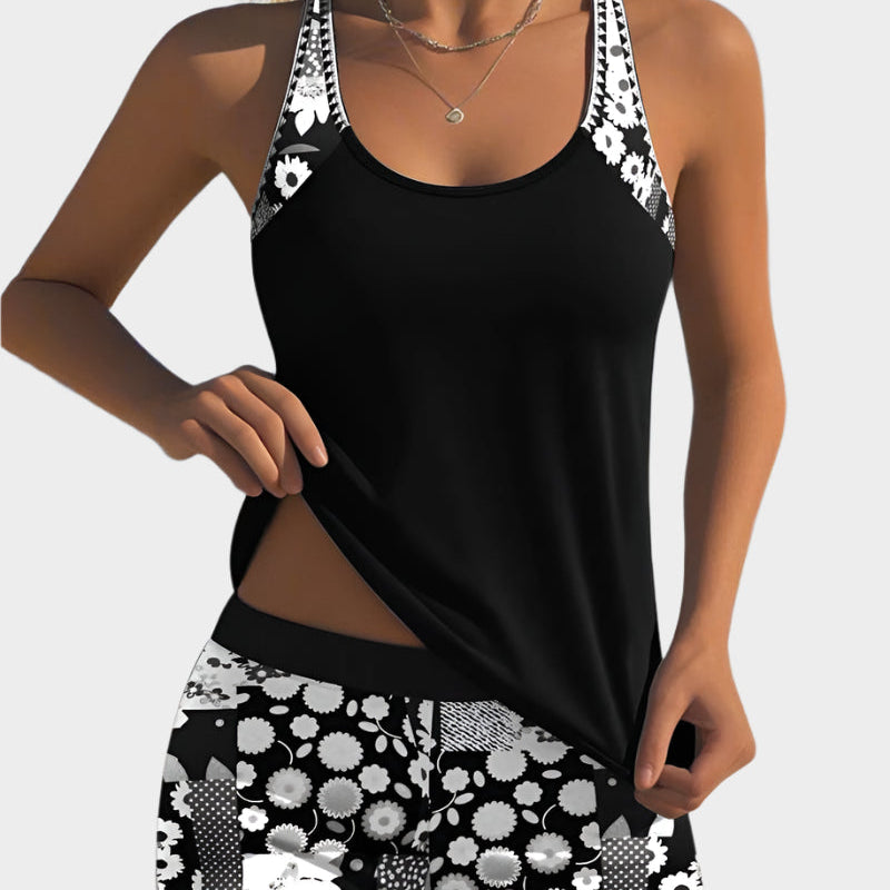 Isla | Floral Two-Piece Swimsuit With Extravagances