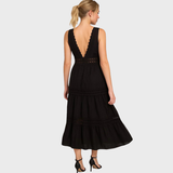 Georgia | Sleeveless Boho-Style Midi Dress with Lace Details