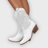 Cassandra | Breathable Stylish Cowboy Boots with Zip