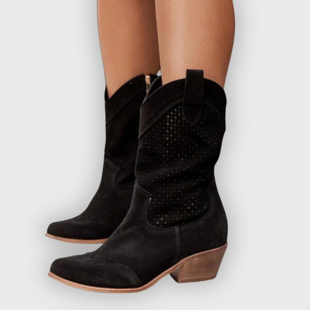 Cassandra | Breathable Stylish Cowboy Boots with Zip