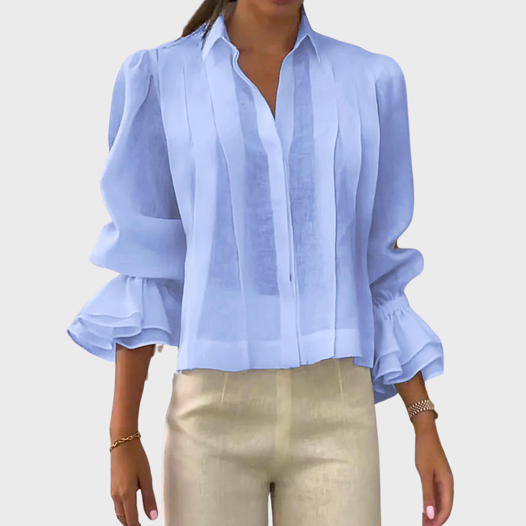 Judi | Linen Lapel Long Sleeve Cardigan