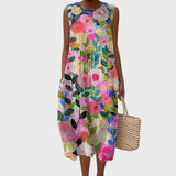 Winifred | Sleeveless Floral Cotton Dress