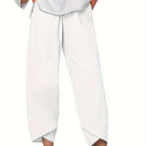 Women's Culottes - Wide Leg - Cropped Length - Elastic Waist - Lightweight Fabric
