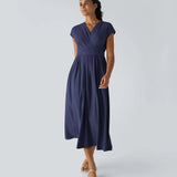 Olivia – Elegant Wrap Dress with High Waist