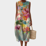 Robin | Airy Dress With Artistic Pattern