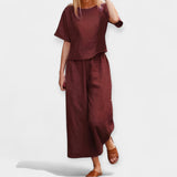 Alexandra Windsor | Airy Comfortable Linen Trousers Top