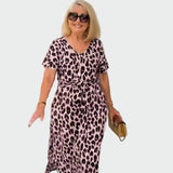 Jacqueline | Leopard Print V-Neck Unsurpassed Dress