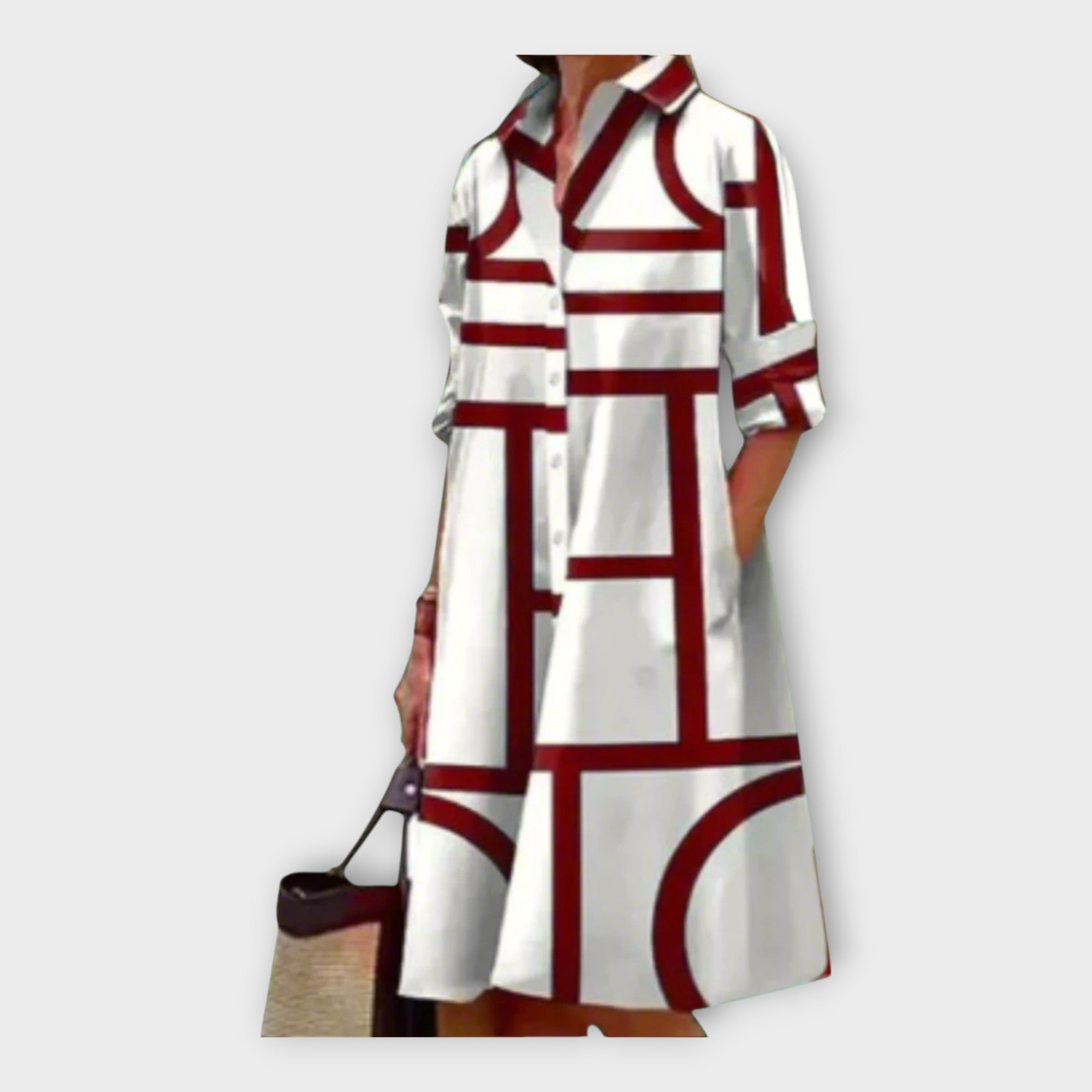 Isabella | Handcrafted Dress With Geometric Pattern