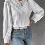 Edith – Textured Long Sleeve Blouse