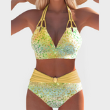 Isla | Glamorous Pastel Leopard Patterned Bikini Collection