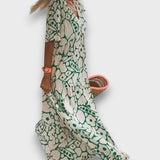 Amelia | Magnificent Floral Silhouette Dress Buttons