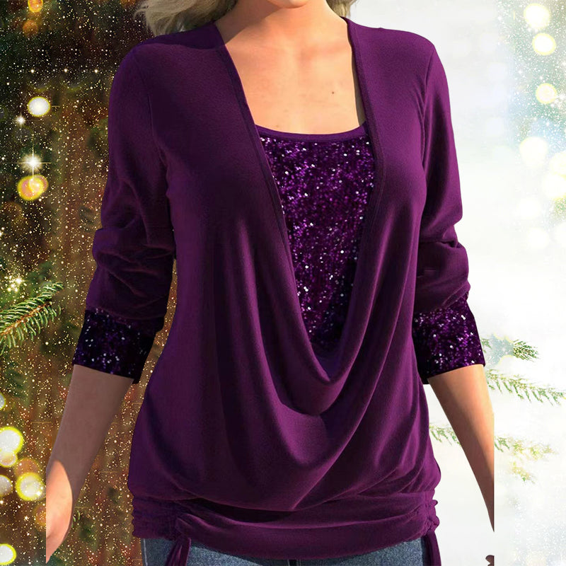 Elegant Women's Long-Sleeve Blouse | Comfortable Fit