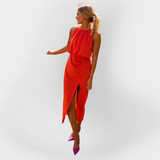 Charlotte | Glamorous Fashioned Neckline Dress Slit