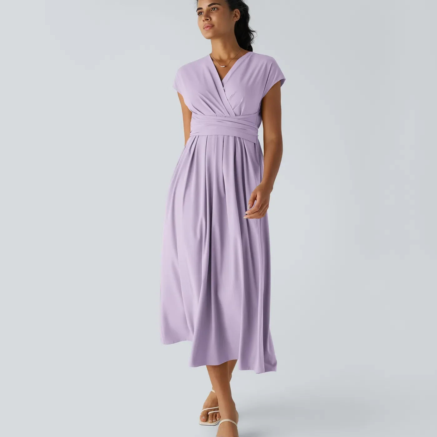 Olivia – Elegant Wrap Dress with High Waist