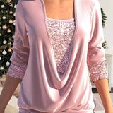 Elegant Women's Long-Sleeve Blouse | Comfortable Fit