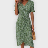 Holly | Elegant Floral Midi Dress