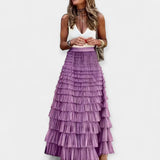 Alexandra | Boho Unquestionably Textured Satin Skirt