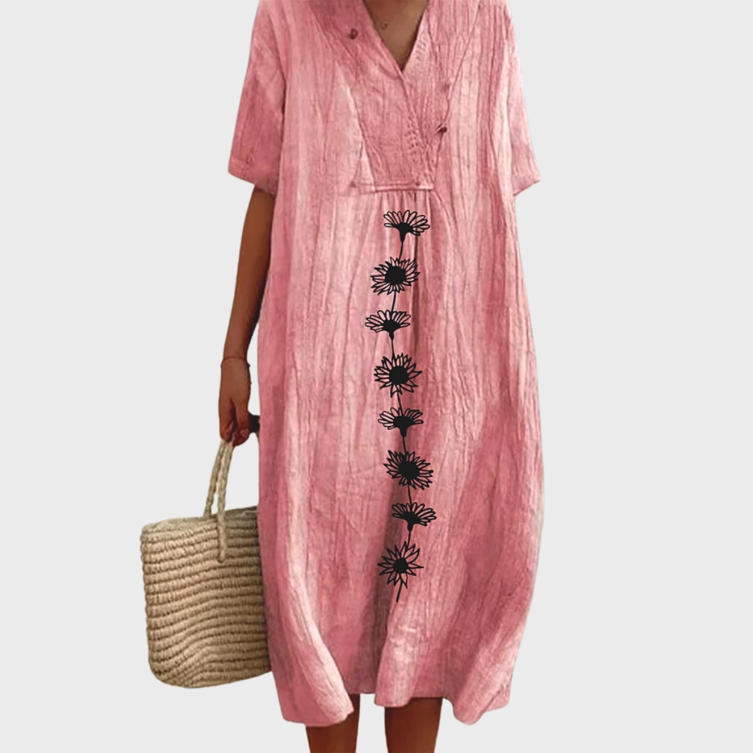 Millie | Floral Print Cotton Dress