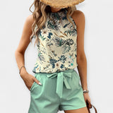 Alex | Tropical Halter Neck Top Set