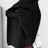Women's knitted hooded coat