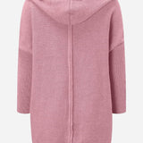 Women's knitted hooded coat