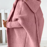 Women's knitted hooded coat