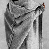Women's knitted hooded coat