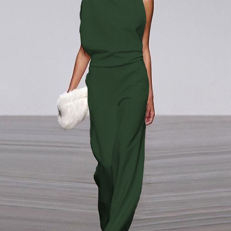 Elegant Women's Sleeveless Jumpsuit - Formal One-Piece Outfit for Special Occasions