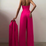 Women's High-Waist Spaghetti Strap Jumpsuit